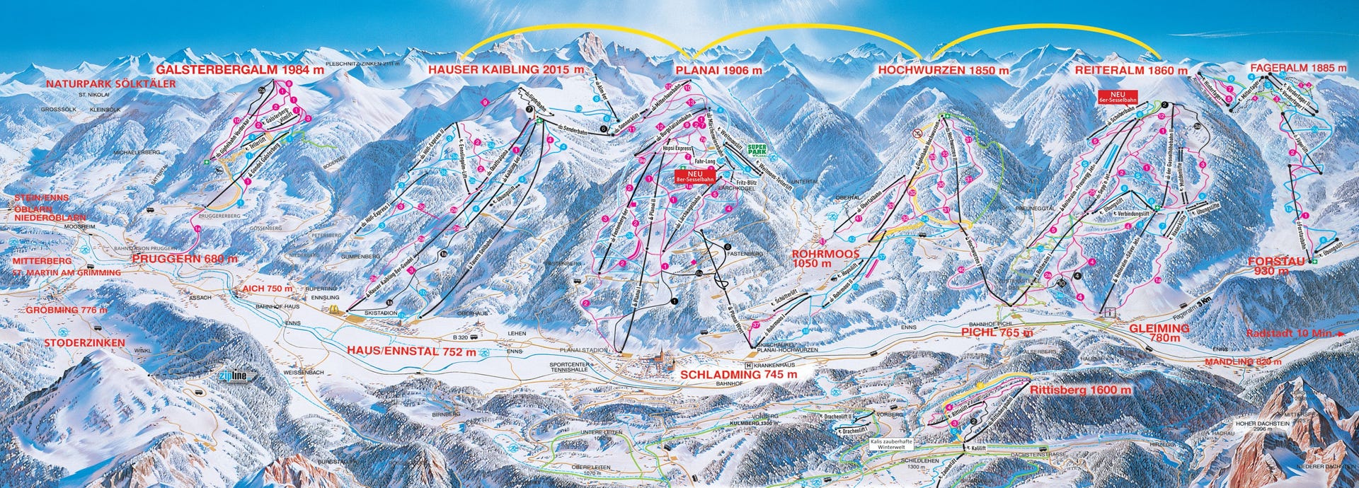 Winter Ski Amade 4 Bergeschischaukel 